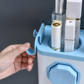 Multifunktionaler Zahnbürstenhalter mit automatischem Zahnpastaspender und Haartrocknerablage
